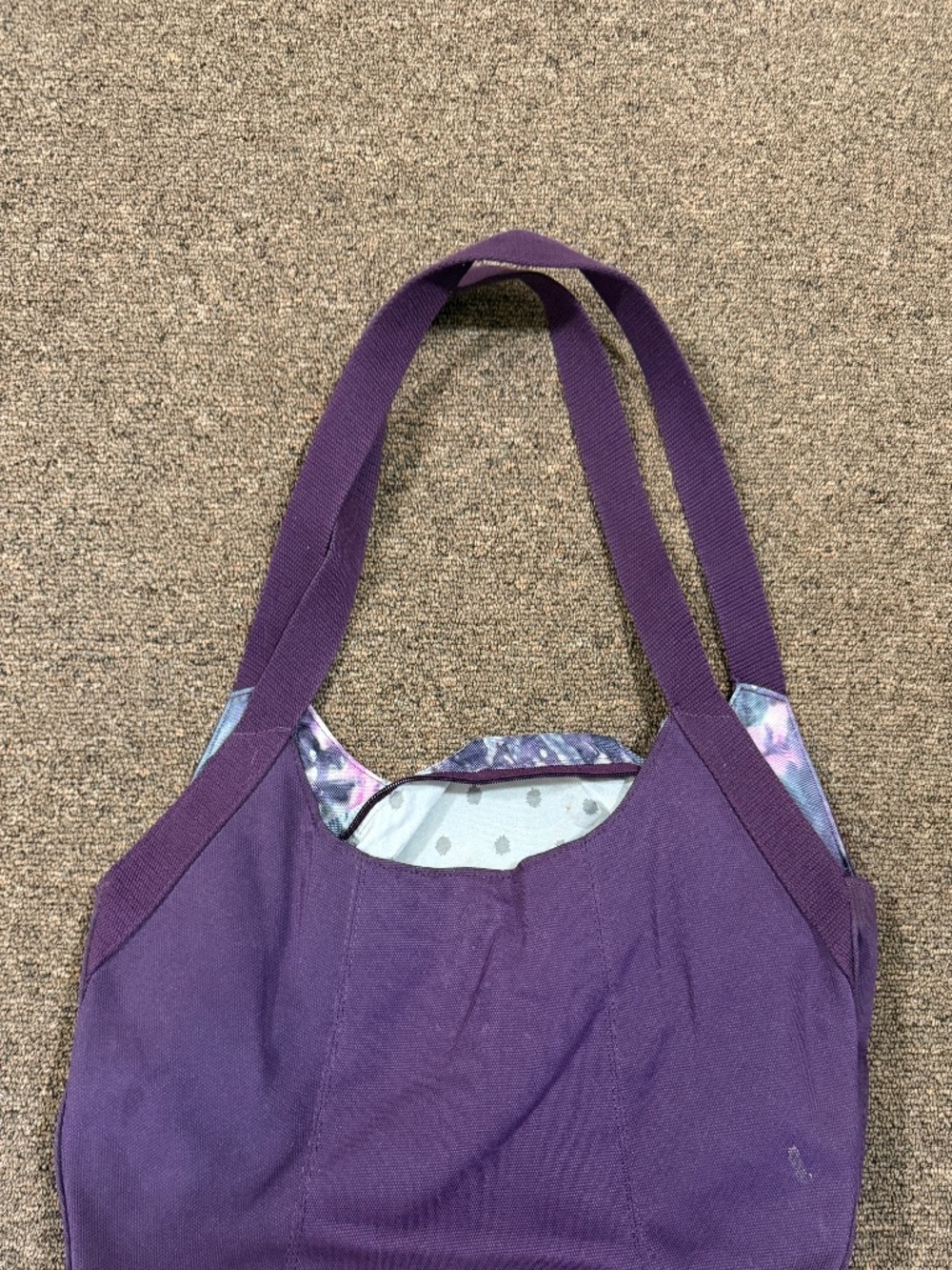 Timbuk2 Purple Floral Shoulder Tote Bag Zip Top Organizer